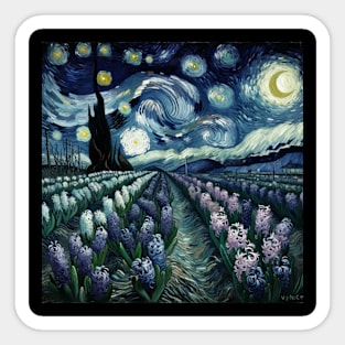 Enchanted Flower Garden Night: Hyacinth Starry Floral Sticker